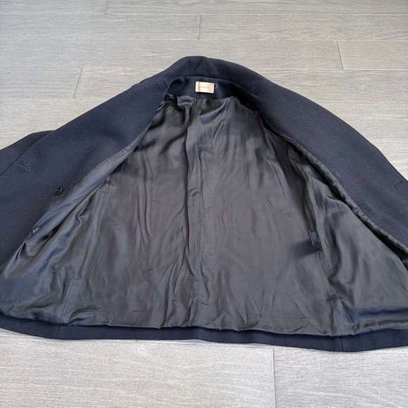 ba&sh Skimma Wool Blend Double Breasted Peacoat Jacket Navy 0 XS Oversized Boxy - Picture 11 of 16
